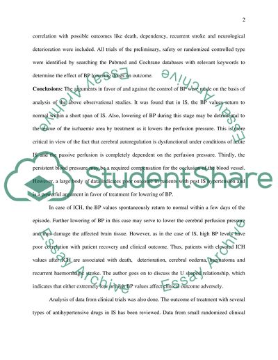 Blood Pressure Management