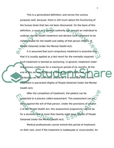 Right to Challenge Decisions in Mental Health Cases