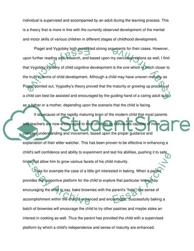 Comparison and Contrast of Piaget and Vygotskys Theories