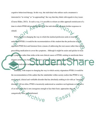 PTSD Experience in Society