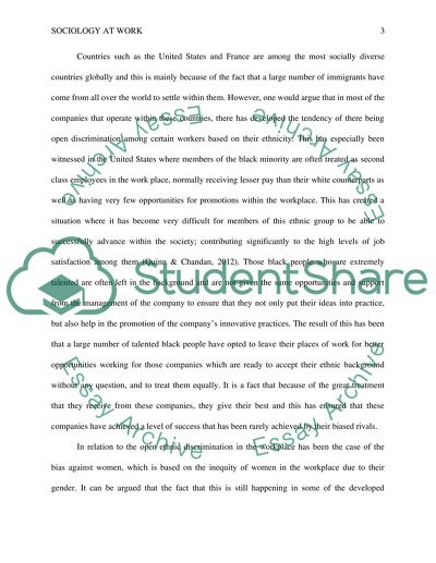 Sociology of Work: Job Satisfaction