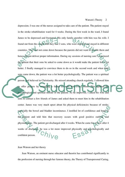 Watsons Theory of Human Caring