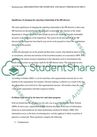 Implementing the Interview and Select Program in Minneapolis Public Schools