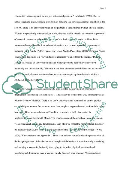 Ellen Pence and her contribution to domestic violence