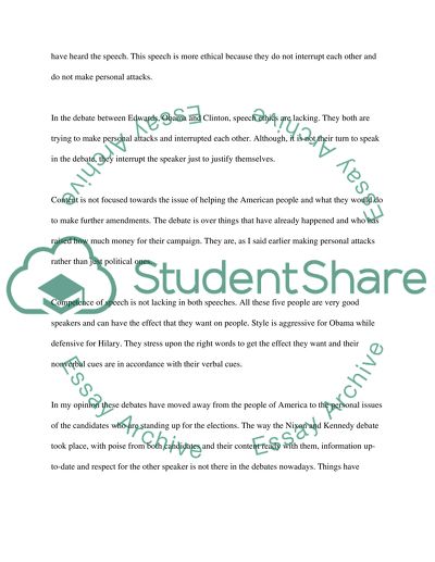 Compare and contrast these speech