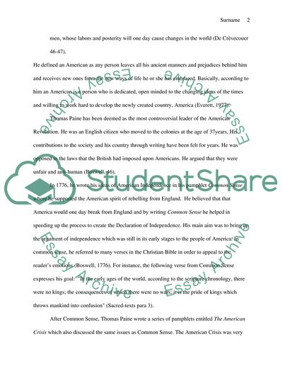 Revolutionary Visions of St. John De Crevecoeur, Thomas Paine, and Thomas Jefferson