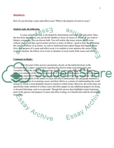 How to Develop a Cause-and-Effect Essay