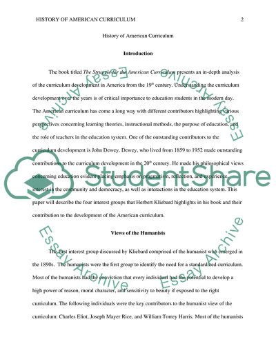 The Struggle for the American Curriculum by H.M. Kliebard