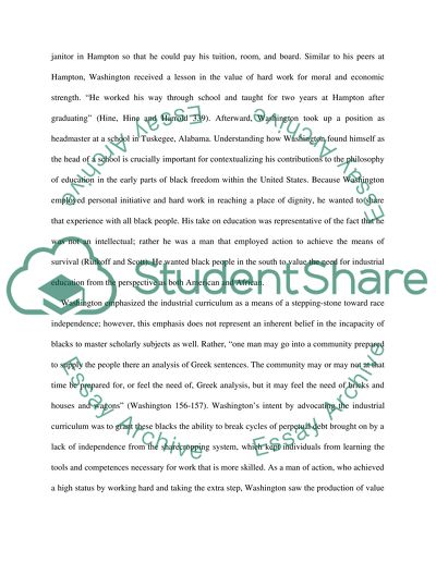 Booker T. Washington and Education