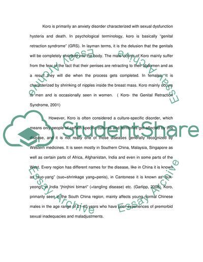 What Is Koro Syndrome