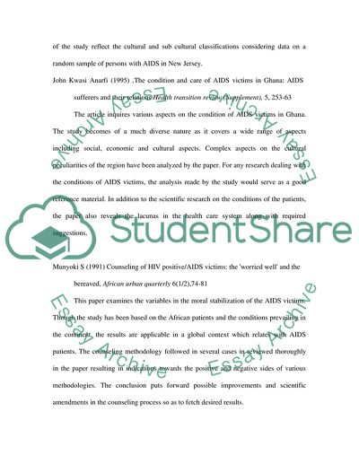 Review of the artickles about AIDS