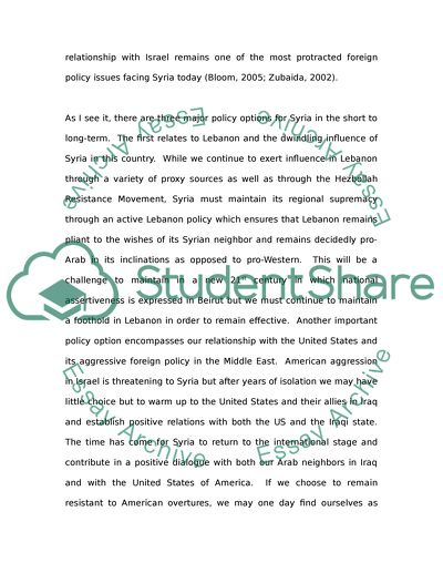 What Are the Major Foreign Policy Issues Facing Syria Today