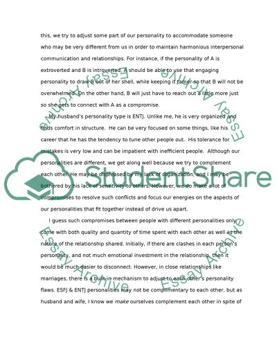 Personality type description