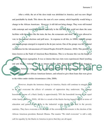 Racism against African Americans