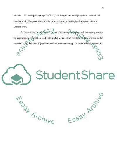 Inappropriate Levels of Competition Amongst both Buyers and Sellers