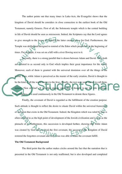 Connection between the Figures of Adam, David and Jesus