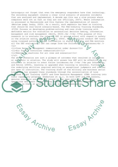 Scenario-Based Training Into Aviation Ground Schools