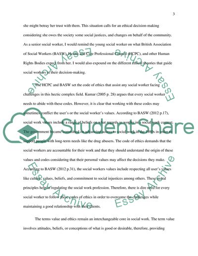 Ethics and Values in Social Work