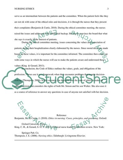 Ethics in Nursing: Cases, Principles, and Reasoning