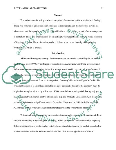 International Marketing (Airbus and Boeing)
