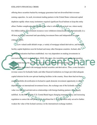 The Link Between U.S. Sub-Prime Crisis and Iceland