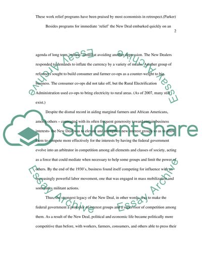 The new deal and the great society