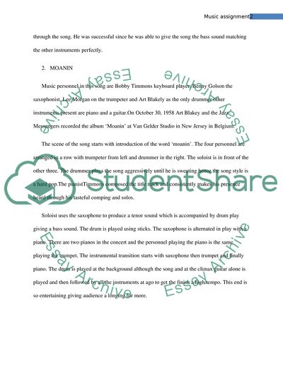 Analyzes of Songs - A Night In Tunisia, I Remember Clifford by Lee Morgan