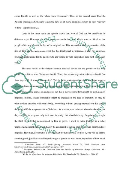 The First Seven Verses of the Fifth Chapter of the Epistle to Ephesians