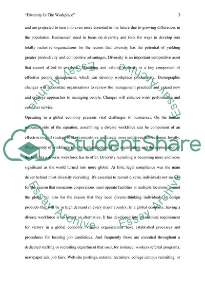 Diversity in the Work Environment