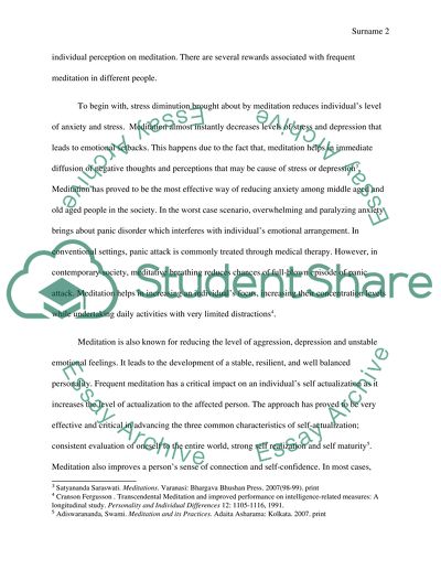 Emotional and Physiological Benefits of Meditation