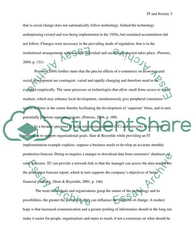 Information Technology Determines Contemporary Social Change