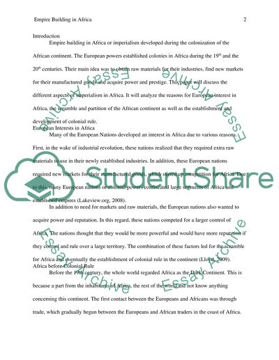 Empire Building in Africa