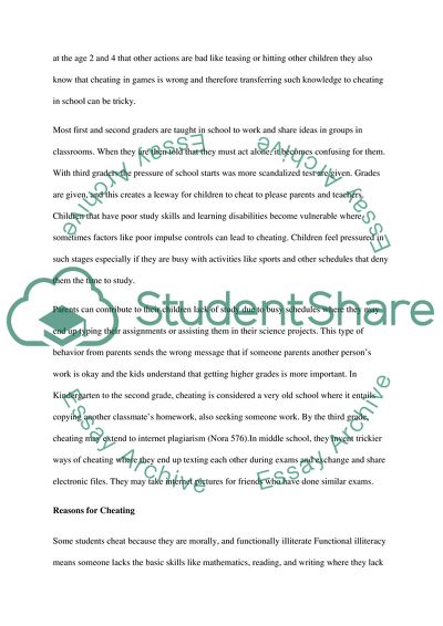 essay about cheating in school