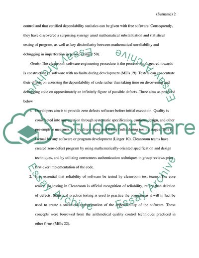 Cleanroom Software Engineering Implementation