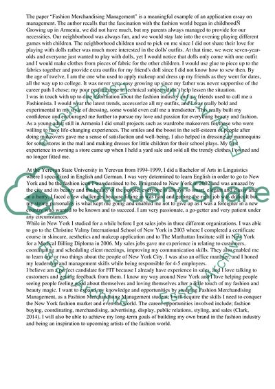 Fashion Merchandising Management