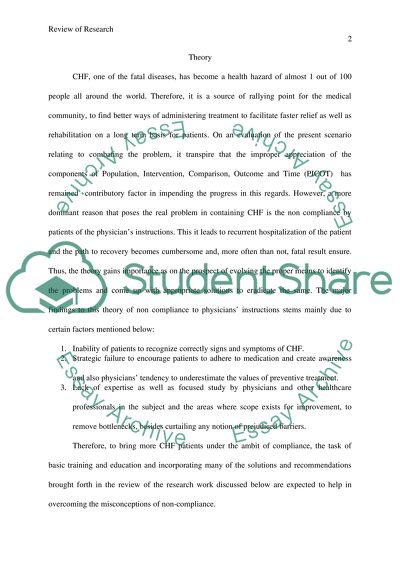 CHF as One of the Fatal Diseases