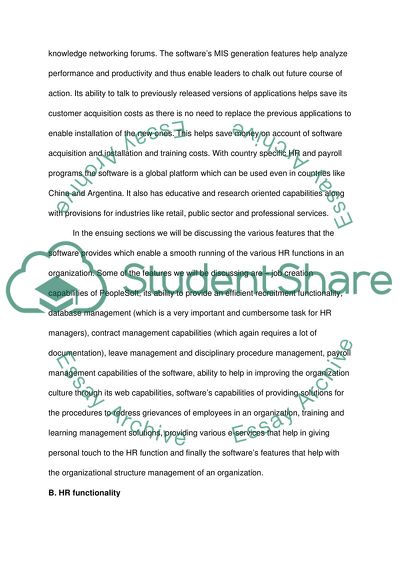 PeopleSoft - State of the Art Software