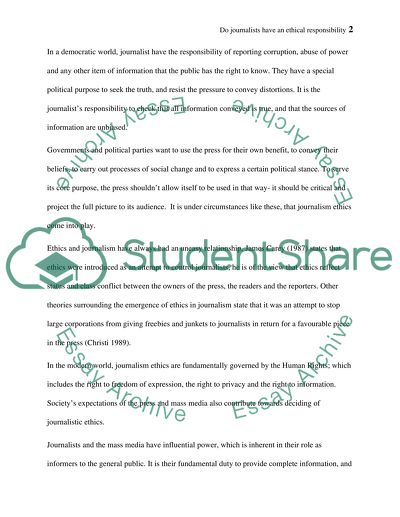 Do journalists have an ethical responsibility towards future audiences as producers of the first draft of history