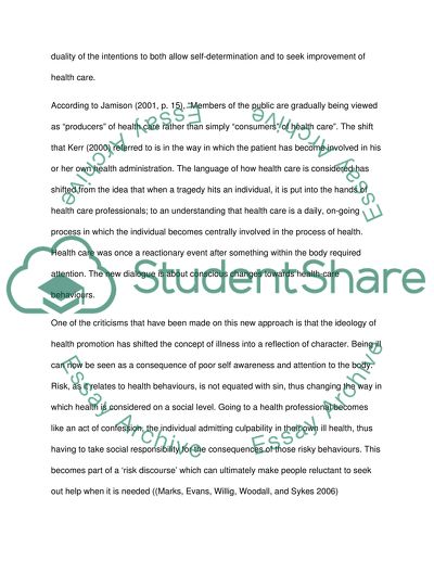 leadership health promotion essay