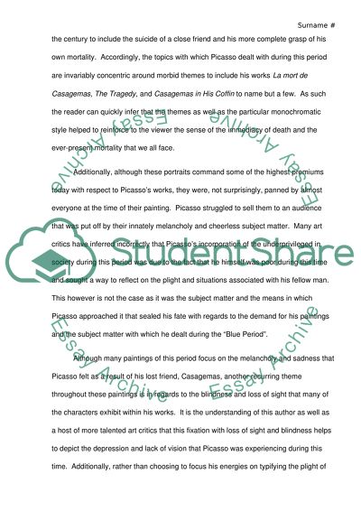 An Evolutionary View of the Style of Pablo Picasso