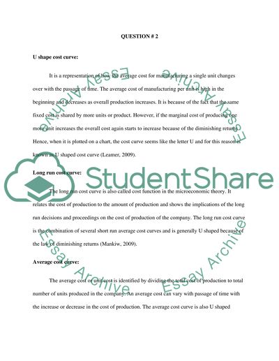 Economic concepts assignment