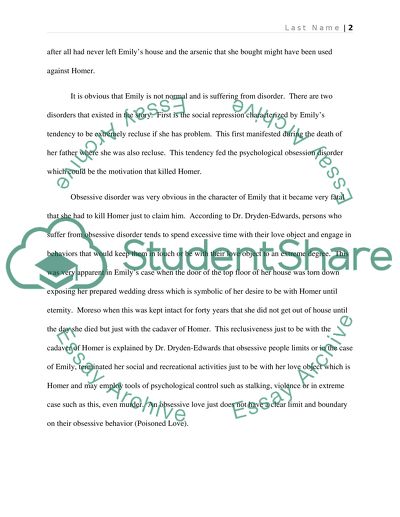 William Faulkners story, A Rose for Emily