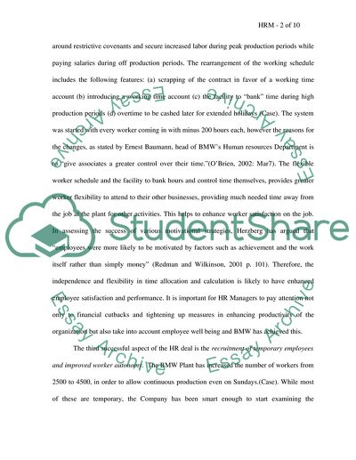 Human Resource Management in BMW