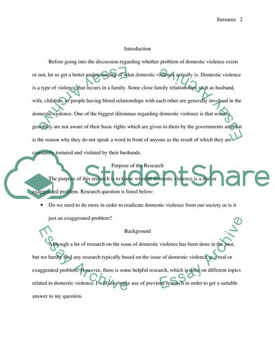Should We Do More To Deal With The Problem Of Domestic Violence, Or Is The Problem Exsggerated