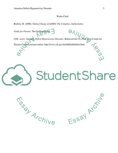 Analysis of Attention Deficit Hyperactivity Disorder