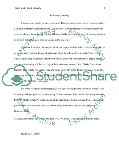 Discussion Week 3 Question 1 Retirement Planning Chapter 4