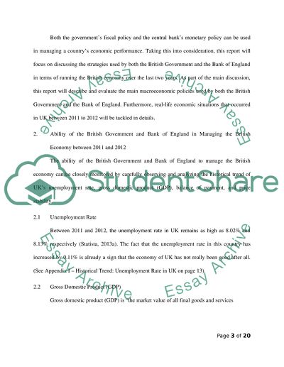 Great Britains Economy between 2011 to 2012