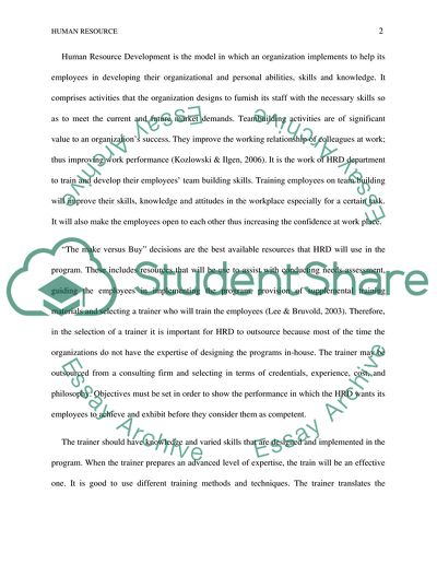 Research Brief for HR Development