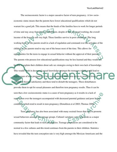 The Issue of Teen Pregnancy in the US