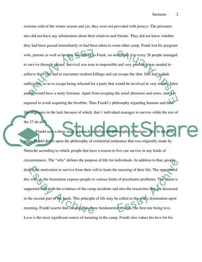 Mans Search for Meaning